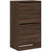 vidaXL Scarpiera con 2 Cassetti Ribaltabili Rovere Marrone 60x42x108cm