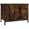 vidaXL Mobile TV con Ante Rovere Fumo 60x35x45 cm in Legno Multistrato
