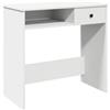 vidaXL Scrivania Bianca 80x40x75 cm in Legno Multistrato