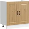 vidaXL Spoelbakonderkast Kalmar 80x46x81,5 cm hout artisanaal eiken
