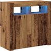 vidaXL Credenza con Luci LED Legno Antico 80x35x75 cm in Truciolato