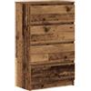 vidaXL Credenza Legno Antico 60x35x98,5 cm in Legno Multistrato