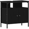 vidaXL Wastafelkast 60x30x60 cm spaanplaat zwart eikenkleurig