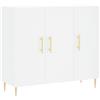 vidaXL Credenza Bianca 90x34x80 cm in Legno Multistrato