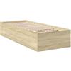 vidaXL Bedframe zonder matras hout sonoma eikenkleurig 75x190 cm