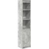 vidaXL Credenza Grigio Cemento 37,5x35x180 cm in Legno Multistrato