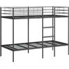 vidaXL Stapelbed zonder matras 90x190 cm staal zwart