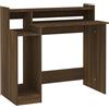 vidaXL Bureau met LED-verlichting 97x45x90 cm hout bruin eikenkleur