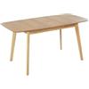Beliani Tavolo da pranzo e da cucina con piano allungabile impiallacciato 120/150 x 75 cm legno di rovere chiaro