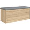 vidaXL Panca contenitore in rovere Sonoma 102x42x45 cm in legno