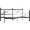 vidaXL Dormeuse Senza Materasso Nero 100x200 cm in Acciaio, Divano Letto con cassetti, Divano Letto, Divano Letto da Soggiorno