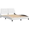 vidaXL Bedframe met LED zonder matras Zadar wit 120x200 cm