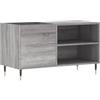 vidaXL Platenkast 85x38x48 cm bewerkt hout grijs sonoma eikenkleurig