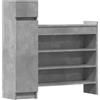 vidaXL Scarpiera Grigio Cemento 100,5x28x100 cm in Legno Multistrato