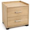 MA MAISON Cassettiera Moderna in Legno MDF 43X40X43,5 CM - Versatile,Piano d'Appoggio, Maniglie, Piedini, Camera da Letto, Bagno, Corridoio, Comò, Salvaspazio - Texture Venata (Rovere)
