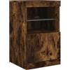 vidaXL Credenza con Luci LED Rovere Fumo 41x37x67 cm