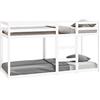 vidaXL Letto a Castello Bianco 80x200 cm in Legno Massello di Pino