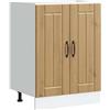 vidaXL Mobile Base Lavello Lucca Rovere Artigianale Legno Multistrato