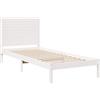 vidaXL Bedframe extra lang zonder matras massief hout wit 90x220 cm