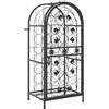 vidaXL Portavini da 33 Bottiglie Nero 45x36x100cm in Ferro Battuto