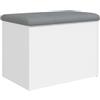 vidaXL Panca contenitore bianca 62x42x45 cm in legno ingegnerizzato