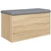 vidaXL Panca contenitore in rovere Sonoma 82x42x45 cm in legno