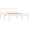 vidaXL Dormeuse Estraibile senza Materasso Bianca Legno Pino 90x200 cm