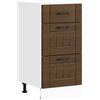 vidaXL Base da Cucina Lucca Rovere Marrone in Legno Multistrato, Mobile Base lavello, Armadio Cucina Base con cassetto, lavello lavello