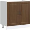 vidaXL Mobile Base lavello Porto Rovere Marrone 80x46x81,5 cm, Mobile Base Cucina, lavello Cucina Mobile Base, lavello Base