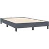 vidaXL Giroletto senza Materasso Grigio Scuro 120x210 cm Velluto