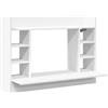 vidaXL Scrivania a Parete Bianca 105x48x75 cm in Legno Multistrato
