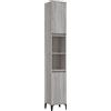 vidaXL Armadietto Bagno Grigio Sonoma 30x30x190cm in Legno Multistrato