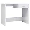 vidaXL Scrivania Bianco Lucido 100x50x76 cm in Legno Multistrato