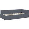 vidaXL Cornice del letto ad angolo Grigio scuro 100 cm x 200 cm