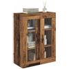 vidaXL Wandkast Oud Hout 69,5 x 34 x 90 cm Geengineerd Hout en Glas