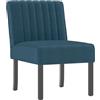 vidaXL Stoel fluweel blauw