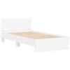 vidaXL Giroletto con Testiera Bianco 100x200 cm in Legno Multistrato