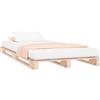 vidaXL Letto a Pallet 90x190 cm Single in Legno Massello di Pino