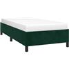 vidaXL Giroletto senza Materasso Verde Scuro 80x200 cm in Velluto