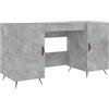 vidaXL Bureau 140x50x75 cm bewerkt hout betongrijs