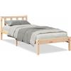 vidaXL Letto Extra Lungo senza Materasso 90x220 cm in Legno di Pino
