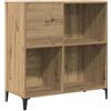 vidaXL Mobile Porta Dischi Artigianale 84,5x38x89 cm Legno Multistrato