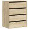vidaXL Cassettiera Angolare Rovere Sonoma 60x41x76cm Legno Multistrato