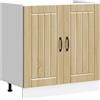 vidaXL Mobile Base Lavello Lucca Rovere Sonoma in Legno Multistrato