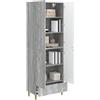 vidaXL Set di 2 armadi Sonoma grigio in legno di ingegneria, set di mobili eleganti per ufficio, soggiorno moderno, decorazione funzionale, compatto ed elegante