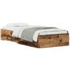 vidaXL Struttura del letto con cassetto Legno vecchio 90 x 190 cm