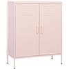 vidaXL Opbergkast 80x35x101,5 cm staal roze
