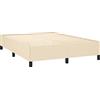 vidaXL Giroletto senza Materasso Crema 140x190 cm in Tessuto