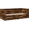 vidaXL Slaapbank met lades zonder matras 75x190 cm gerookt eikenkleur