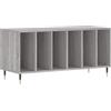 vidaXL Mobile Porta Dischi Grigio Sonoma 100x38x48cm Legno Multistrato